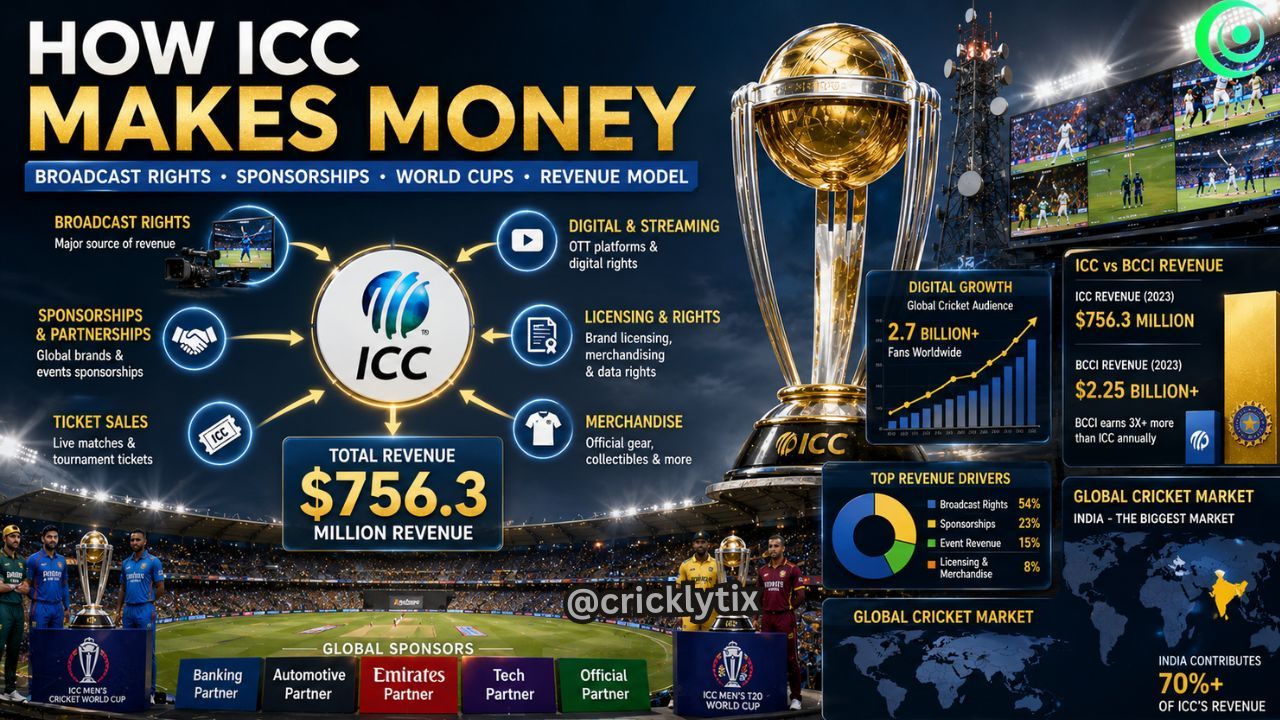 How ICC Makes Money: Complete Breakdown of ICC Revenue, Broadcasting Rights & World Cup Earnings (2026)